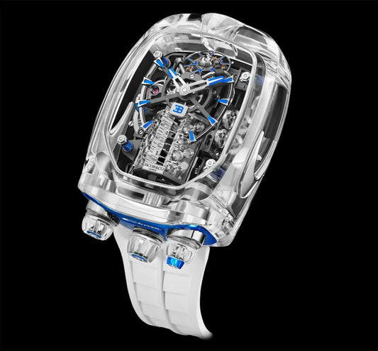 Bugatti Chiron Tourbillon Sapphire Crystal Blue Backplate